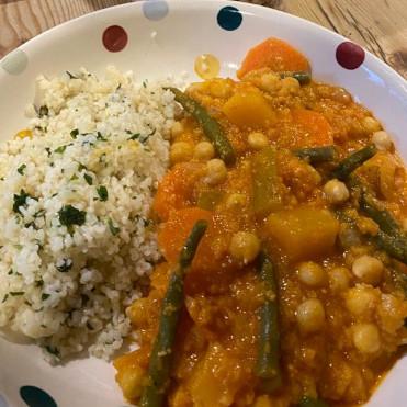 Chick pea and saffron stew