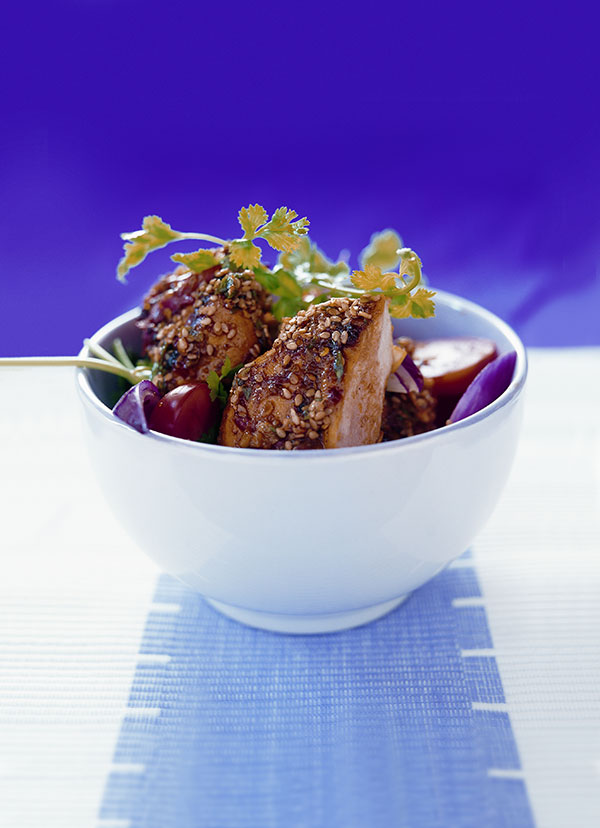 Alan Coxon's Javanese Style Chicken with crisp Aconbury Sprout salad